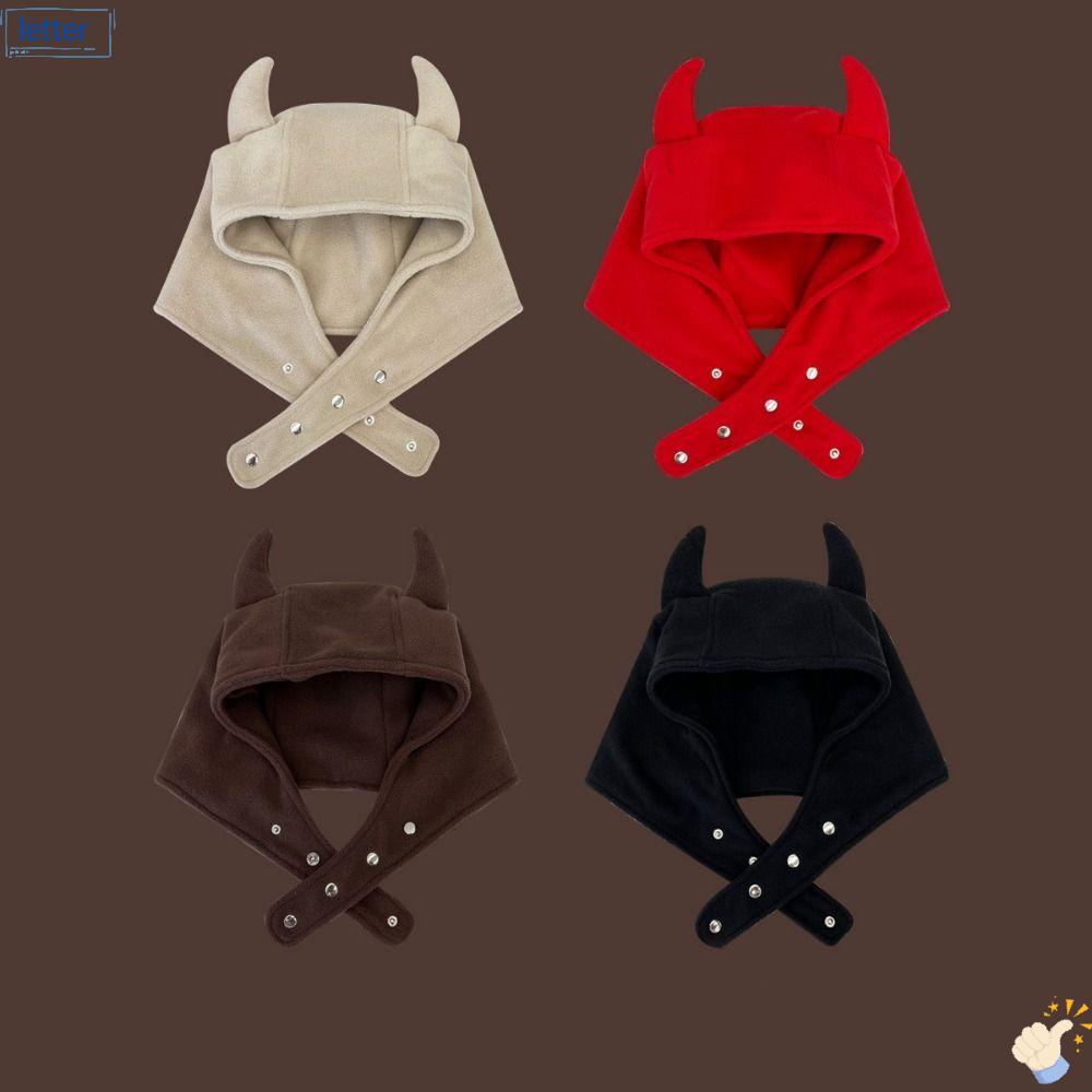 LET Mũ Trùm Đầu Giữ Ấm Mùa Đông Kiểu Dáng Dễ Thương Xinh Xắn