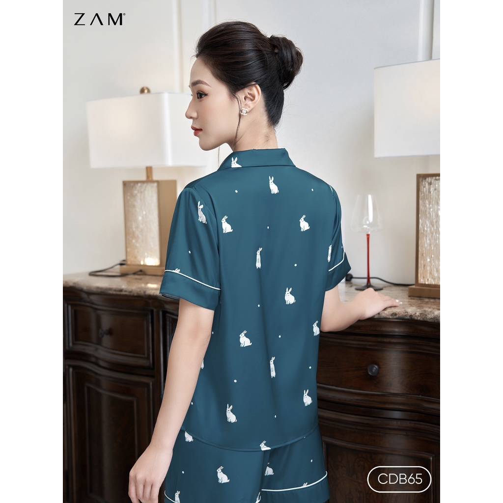 Zam Luxury - CDB65 - Ngắn tay quần đùi THỎ NGỌC XANH