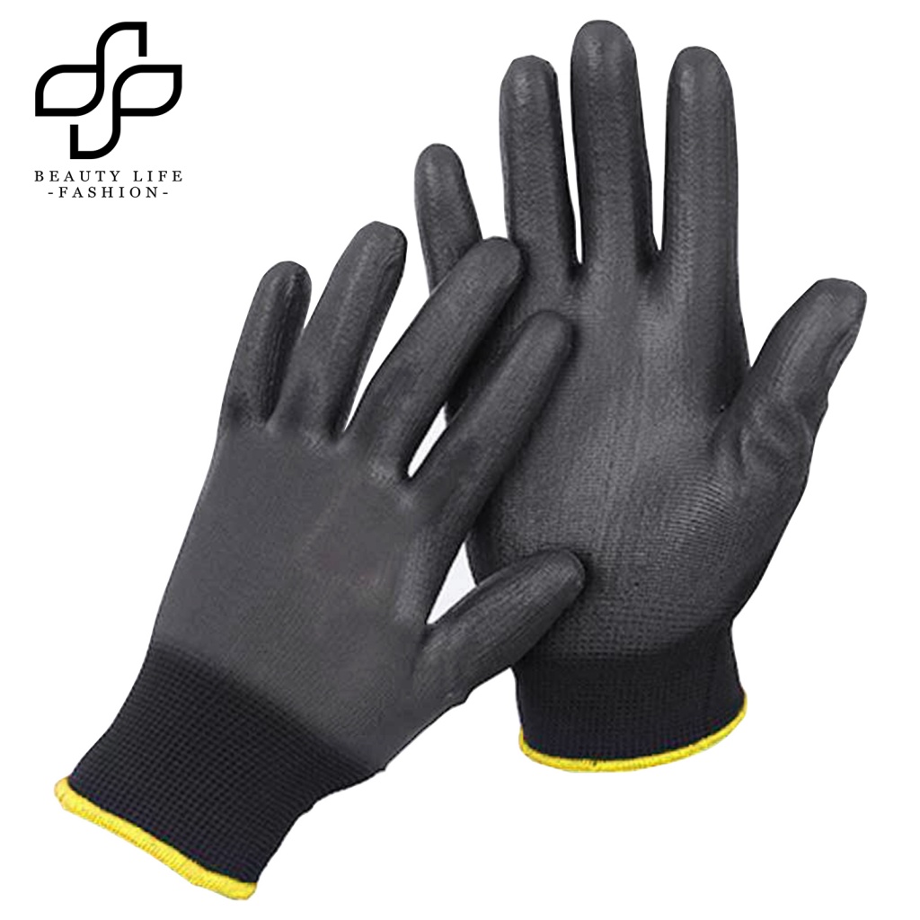 Bộ 12 Đôi Găng Tay Nylon Bảo Vệ Chống Trầy Toàn Diện Dùng Trong Công Nghiệp