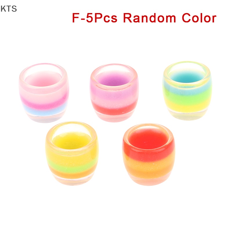 Set 5 Cốc Nước Mini Tỉ Lệ 1: 12 Dùng Để Trang Trí Nhà Búp Bê