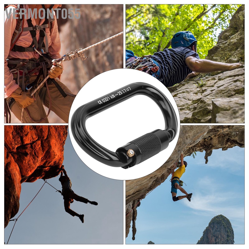 Vermont055 Leo núi ngoài trời Loại O Khóa tự động Bảo vệ an toàn mở rộng 25KN Carabiner