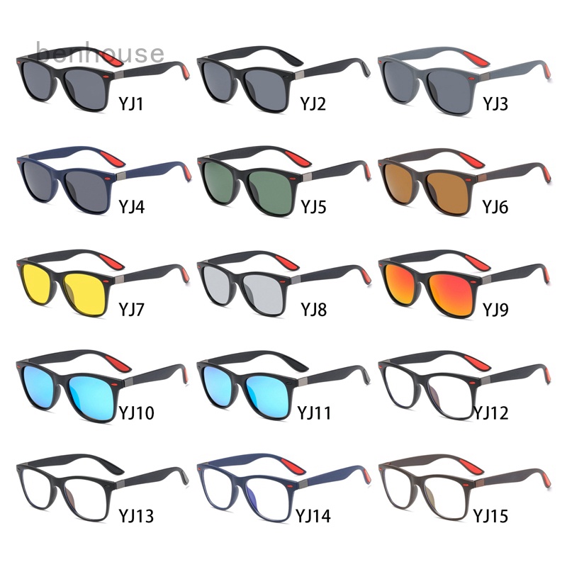 Kính Mát Phân Cực Mặt Vuông Thời Trang Lái Xe Cho Nam Và Nữ