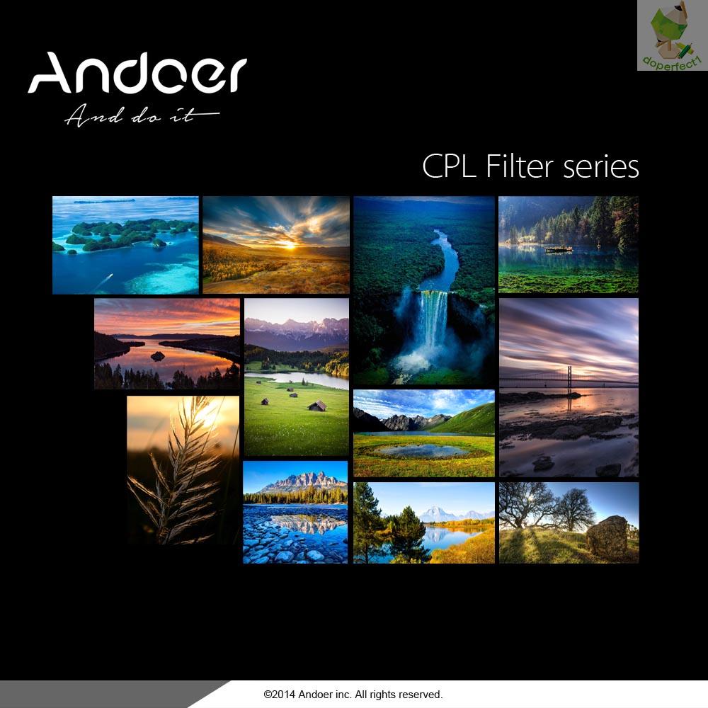 Andoer 58mm Digital Slim CPL Circular Polarizer Polarizing Glass Filter for    DSLR Camera Lens   Came-6.5