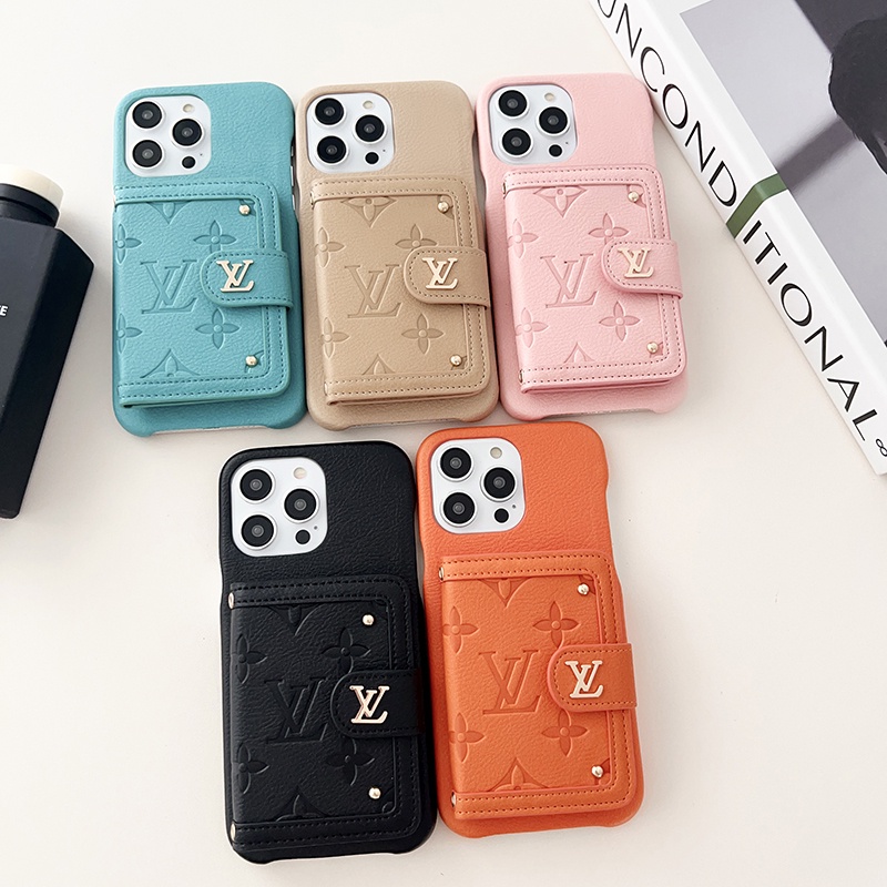 Ốp Bao Nắp Gập Chất Giả Da Có Ngăn Đựng Thẻ Nhiều Mẫu Mã Cho Điện Thoại iPhone 15 14 13 12 Pro Max iPhone 13 Pro Max Giá Đỡ