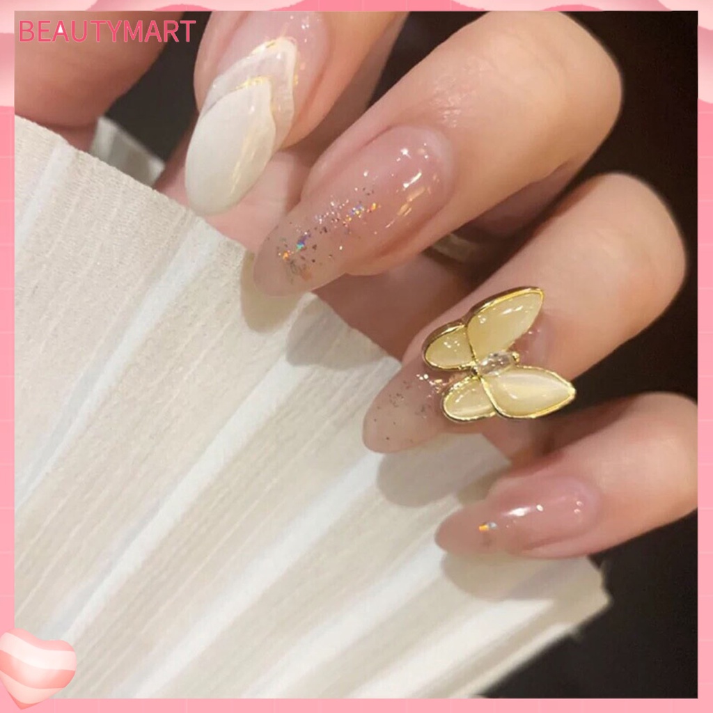 Đá Kim Cương Giả Hình Bướm 3D Lấp Lánh Không Phai Màu Chống Oxy Hóa Trang Trí Móng Tay DIY