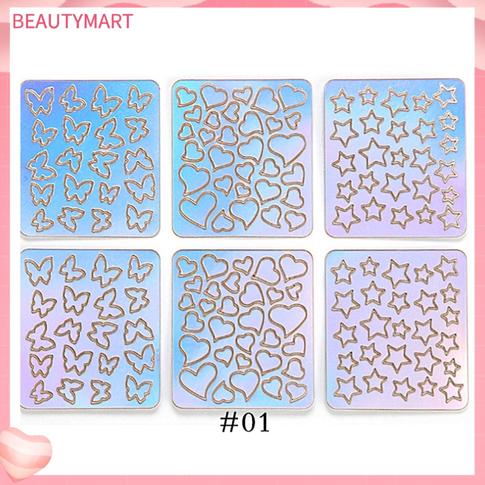 Set 24 Miếng Dán Móng Tay Tự Dính Thiết Kế Kiểu Lượn Sóng