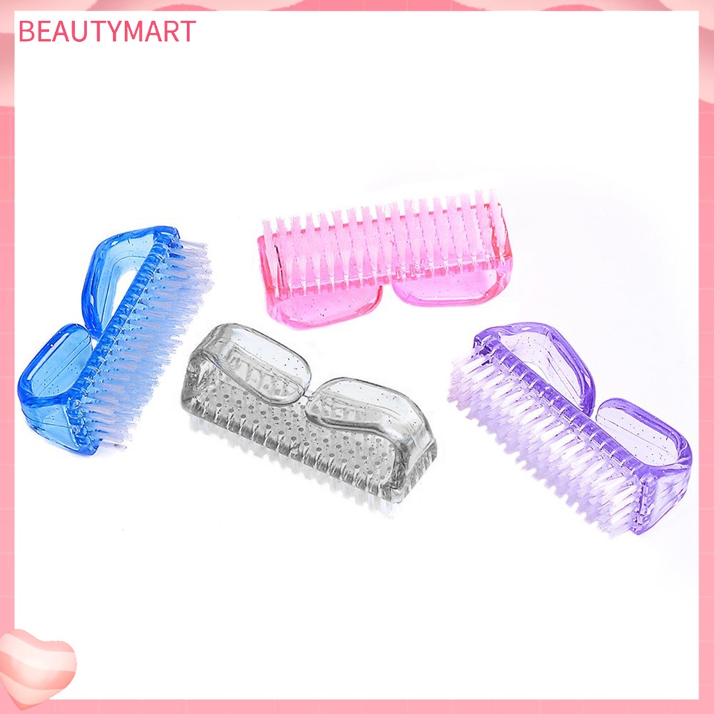 Bộ 4 Bàn Chải Vệ Sinh Móng Tay Cầm Nhựa Tiện Dụng