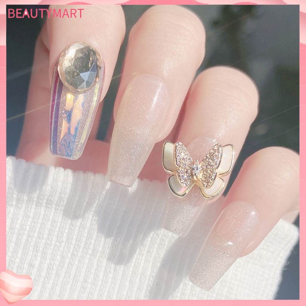 Phụ Kiện Đính Trang Trí Móng Tay Hai Lớp Tinh Tế Dễ Phối Đồ Dành Cho Nữ