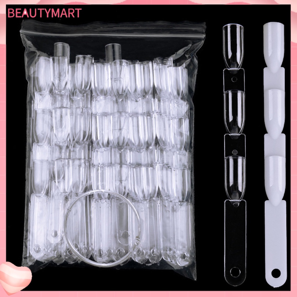 Bộ 50 Bảng Trưng Bày Móng Tay Giả Trong Suốt Hình Quạt Dễ Sử Dụng Thân Thiện Với Môi Trường