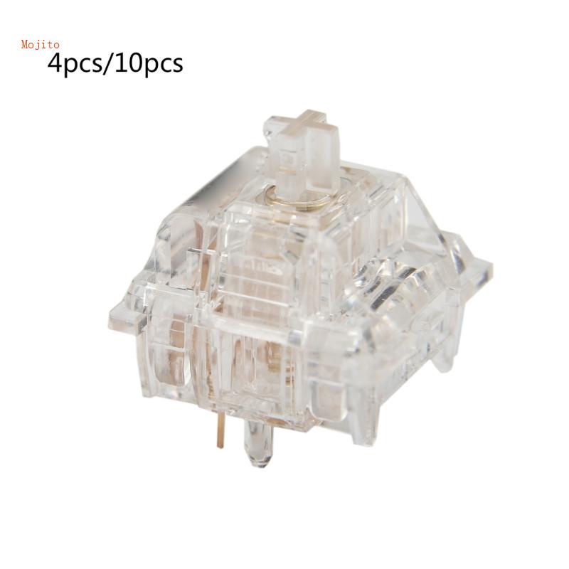 Bàn Phím Cơ Mojito Mạ Vàng Trong Suốt 5pin 50g Chất Lượng Cao