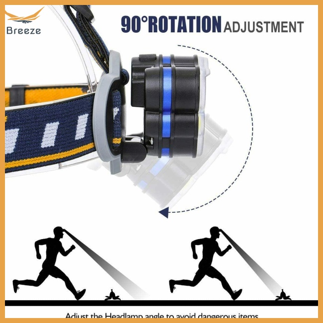 Đèn Led Đeo Trán 8 Bóng 2000Lm Sạc Usb