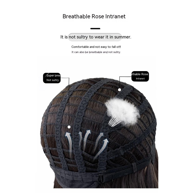 Bộ Tóc Giả Dài Màu Đen Phong Cách lolita Nhật Bản Cho Nữ