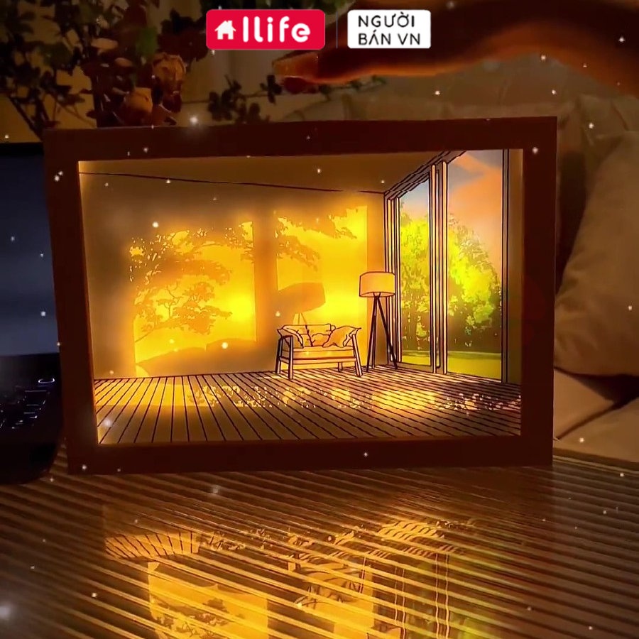 ✨3 Màu✨✨ (có Bóng đèn Led) Tranh Vẽ Treo Cạnh Giường Phòng Ngủ Tự Làm Sáng Tạo đơn Giản Và ấm áp Tranh Bật đèn