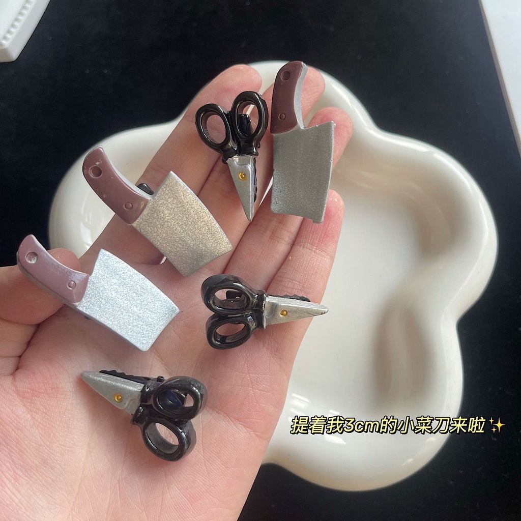 Kẹp Tóc Hình Cây Kéo / Dao Cắt Mini Dễ Thương Cho Bé