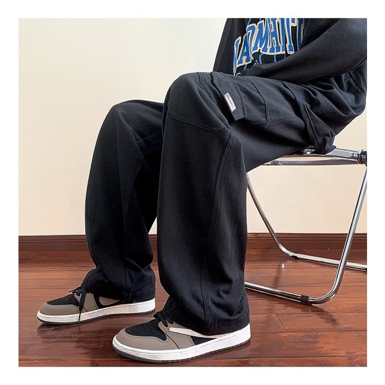 Quần Dài Dây Rút Chống Mài Mòn Cỡ Lớn Thời Trang Đường Phố Cho Nam