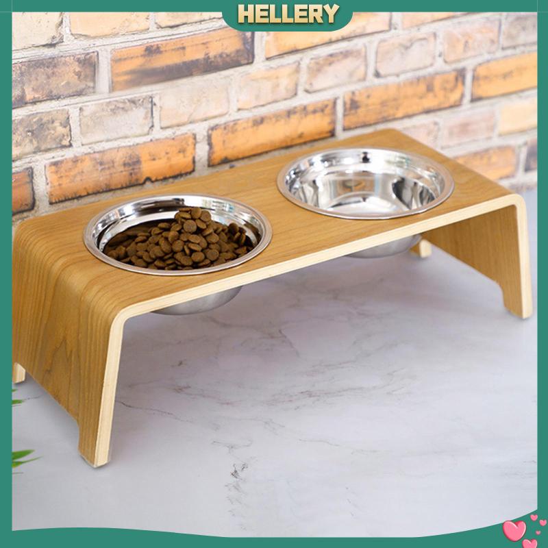 Bát Đựng Thức Ăn / Nước Uống Kèm 2 Bát Đựng Bằng Thép Không Gỉ Dành Cho Thú Cưng