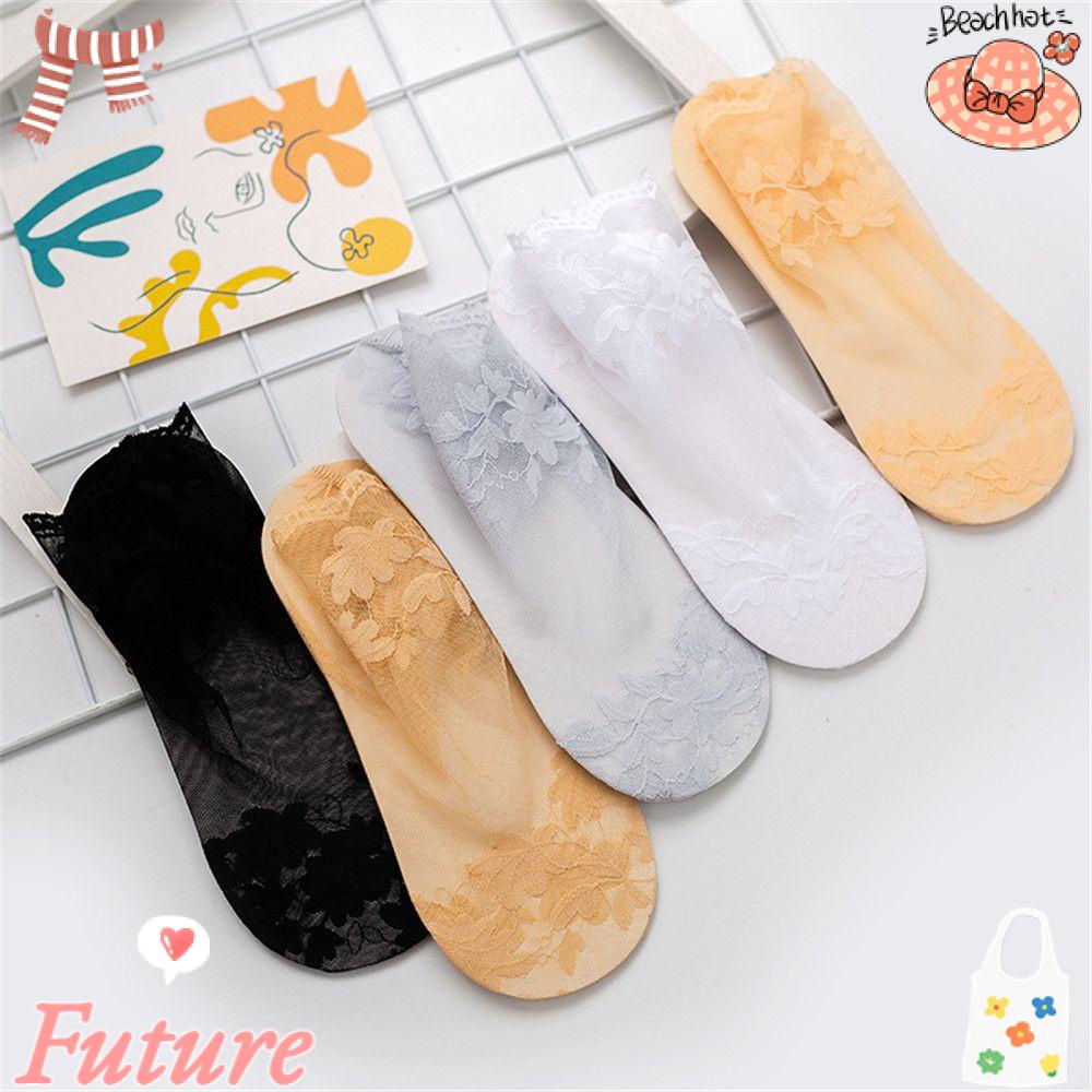 Tất Thuyền Trong Suốt Chống Trượt Chân Tiện Dụng Cho Nữ