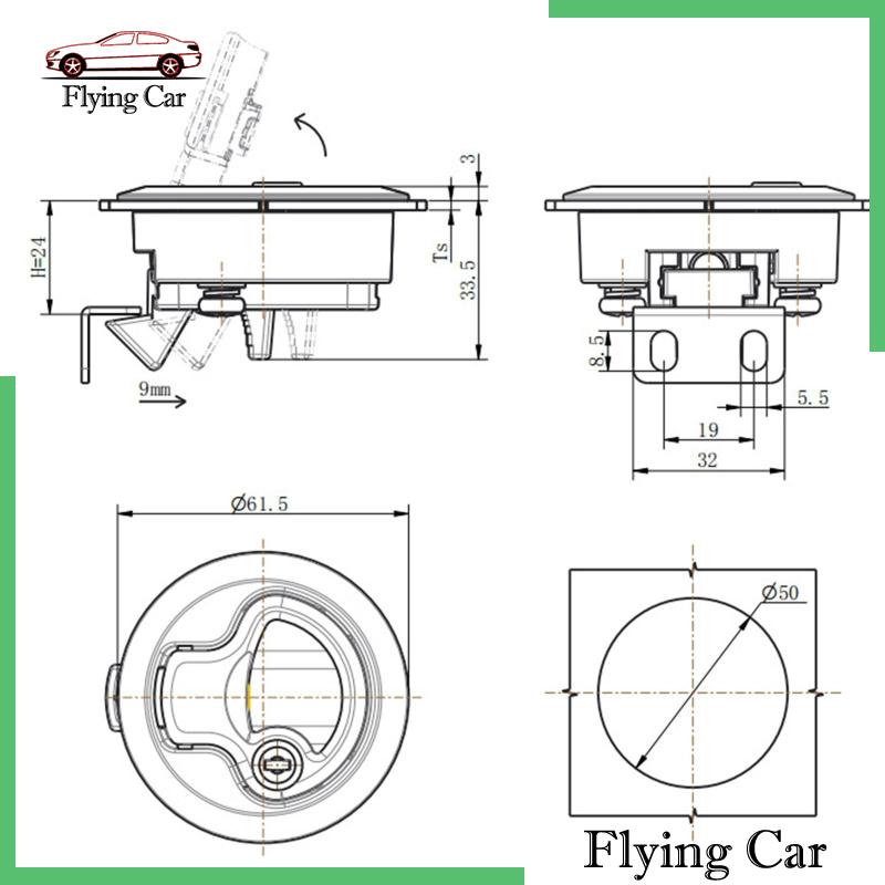 Set 2 Chốt Cửa Tròn Tiện Dụng