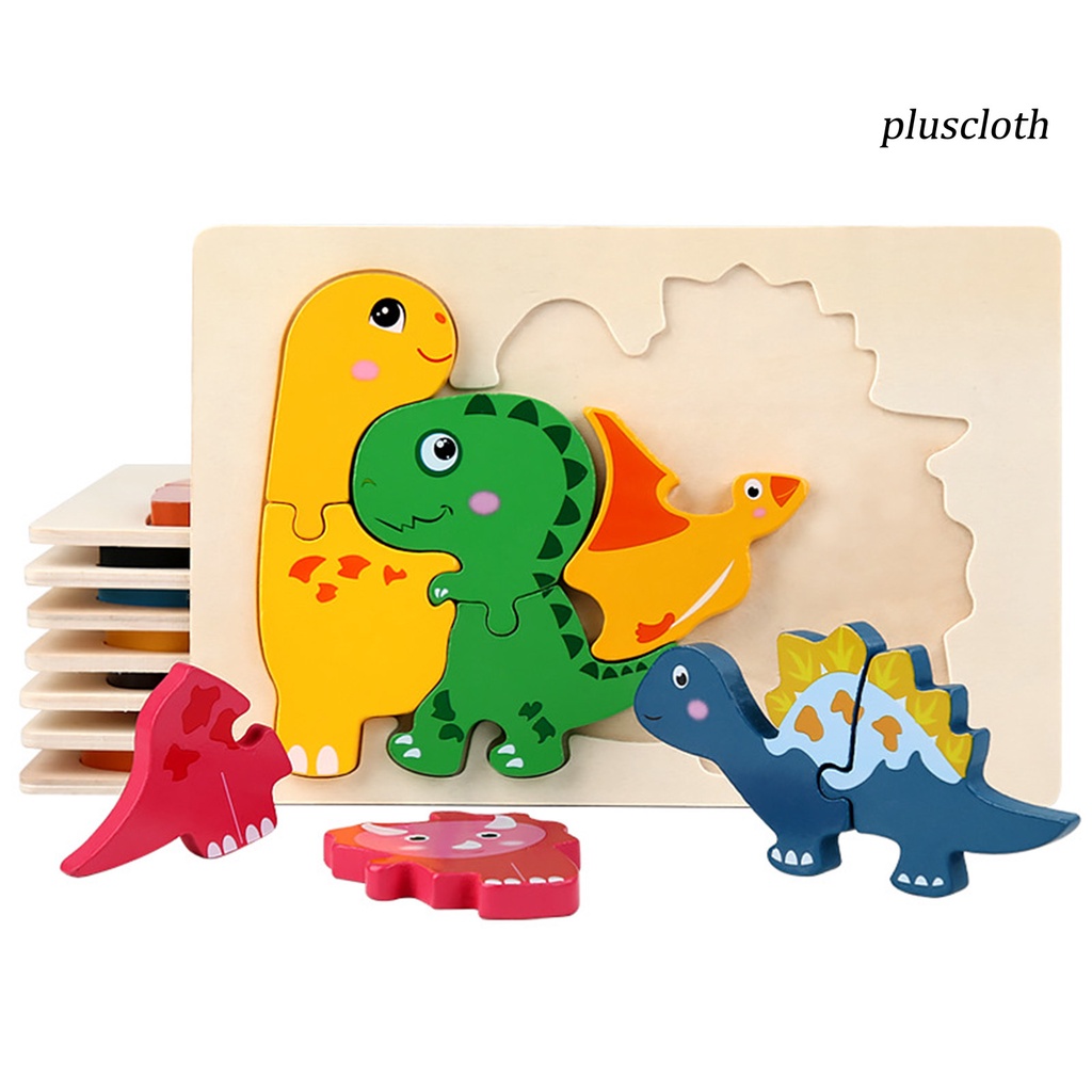 Đồ Chơi Lắp Ráp Hình Động Vật 3D Bằng Gỗ Ba Chiều Màu Sắc Tươi Sáng Giáo Dục Sớm Cho Bé