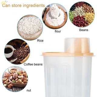 【VARSTR】Food Container Large Plastic Rice Snacks 1x Bean Box Case Cereal Grain