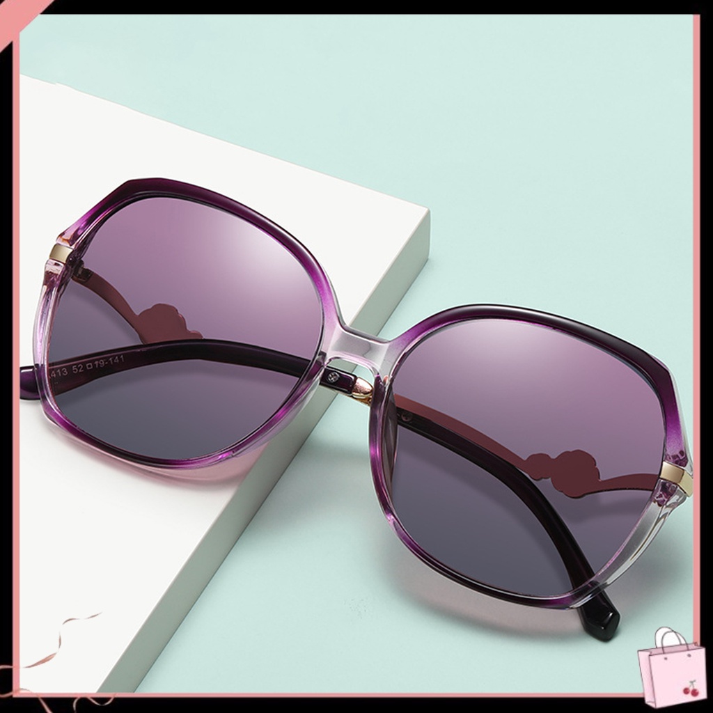 Kính Mát Phân Cực Chống Tia UV Gọng Lớn Không Đổi Màu Cho Nữ