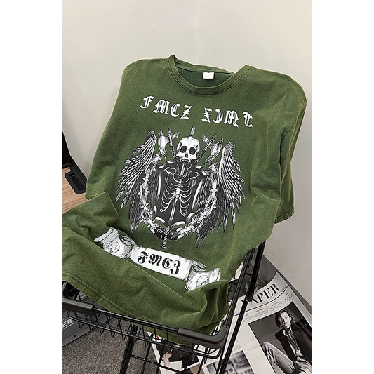 Áo Thun Nam Tay Ngắn Phong Cách Đường Phố Âu Mỹ Cá Tính