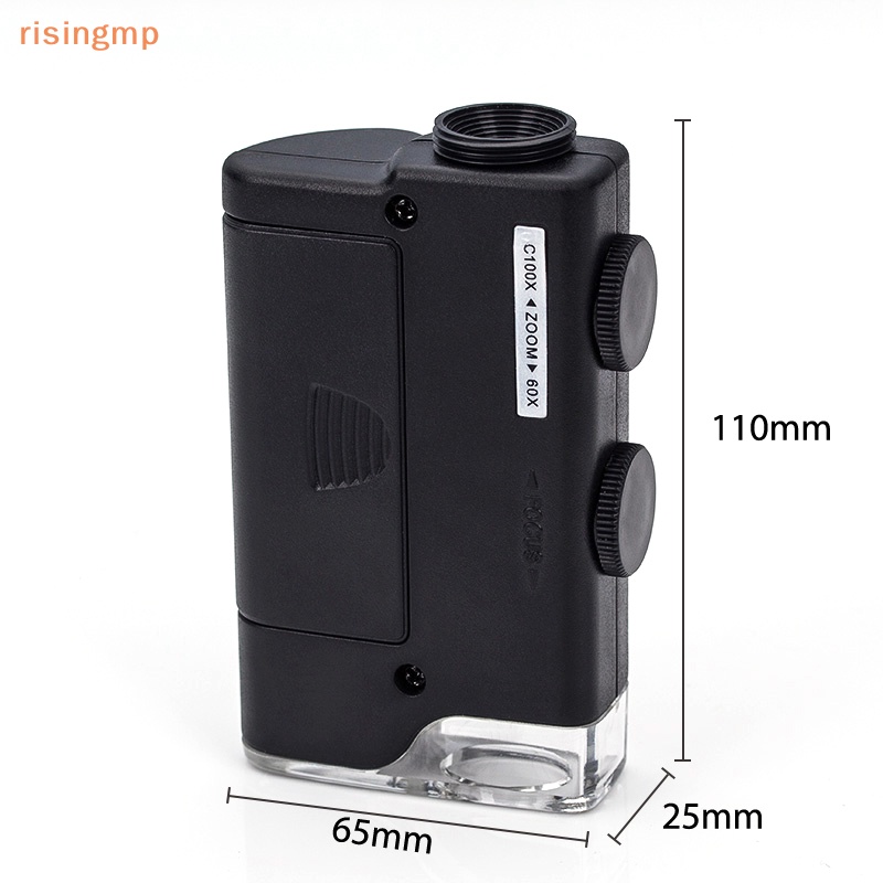 Kính Hiển Vi Mini 60x-100x Bỏ Túi Với Túi Da Tiện Dụng