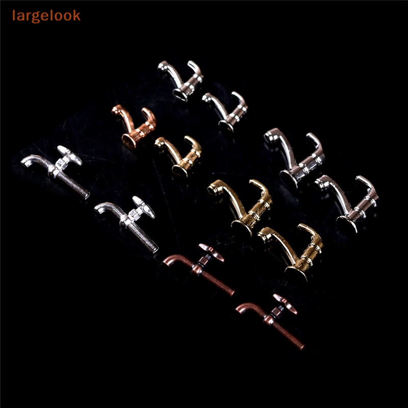 Bộ 2 Vòi Nước Bằng Hợp Kim Tỉ Lệ 1: 12 Dùng Trang Trí Nhà Búp Bê