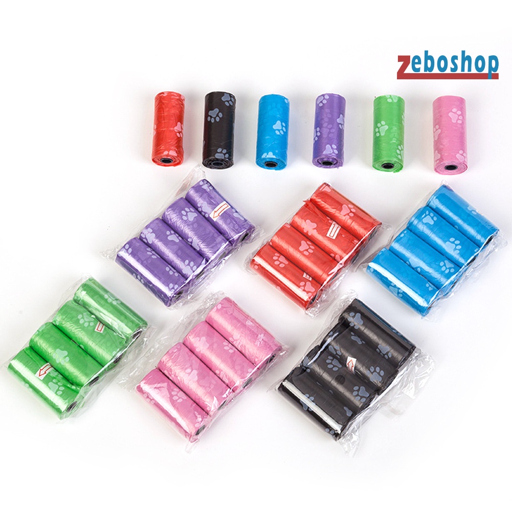 Set 2 / 30 Túi Đựng Chất Thải Hình Dấu Chân Cún Tiện Dụng