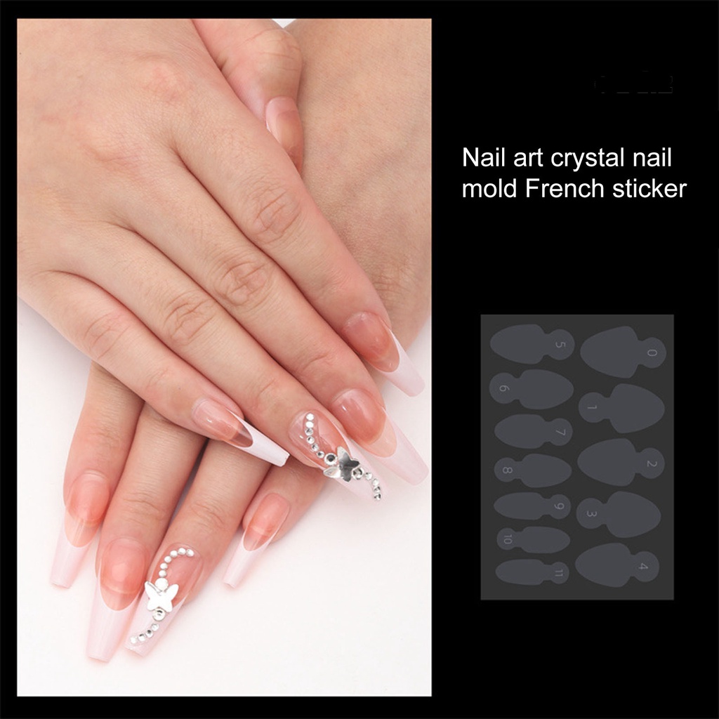 Bộ 12 Khuôn Nối Móng Tay Nhiều Hình Dạng Có Thể Tháo Rời DIY