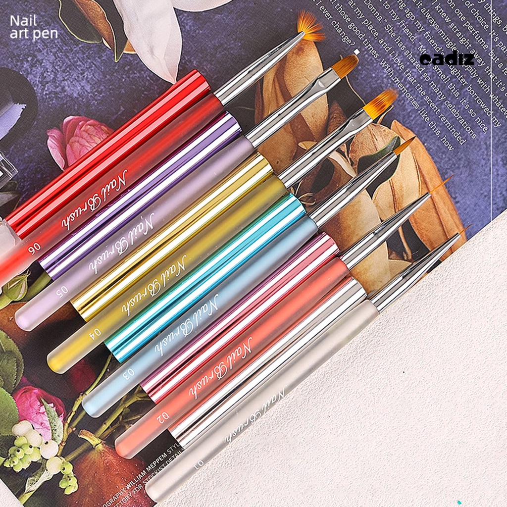 Cọ Trang Trí Móng Tay Lông Mềm Nhiều Màu Sắc Bằng Acrylic Chuyên Dụng Cho Salon