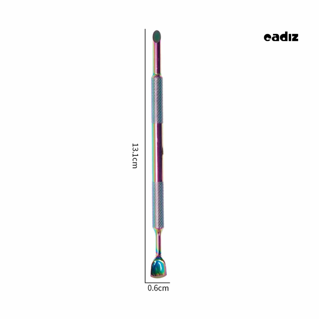 Dụng Cụ Đẩy Biểu Bì Cắt Móng Hai Đầu Hình Tròn / Cong Bằng Thép Không Gỉ Dùng Chăm Sóc Móng Tay