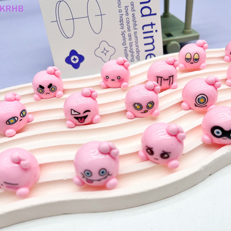 Set 3 Phụ Kiện Trang Trí Tiểu Cảnh Mini Hình Biểu Tượng Cảm Xúc Bằng Nhựa Resin Màu Dạ Quang DIY Mới