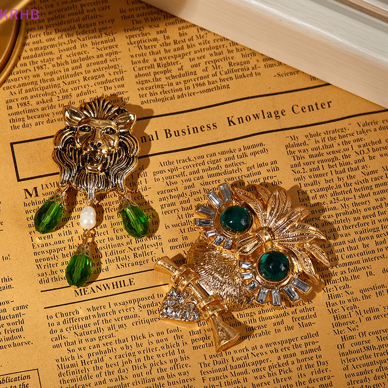 Ghim Cài Áo Hình Cú Mèo Đính Đá Tua Rua Phong Cách Hoàng Gia Cổ Điển Mới