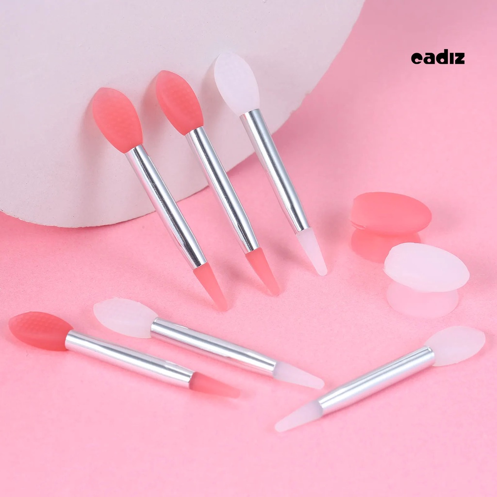 Set 10 Cọ Tô Son Dưỡng Môi Đầu Tròn Bằng Silicone Tiện Dụng