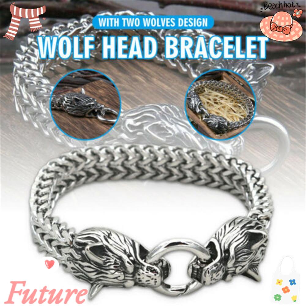 Vòng Tay Trang Trí Khóa Hình Đầu Lâu Bằng Thép Không Gỉ Thời Trang