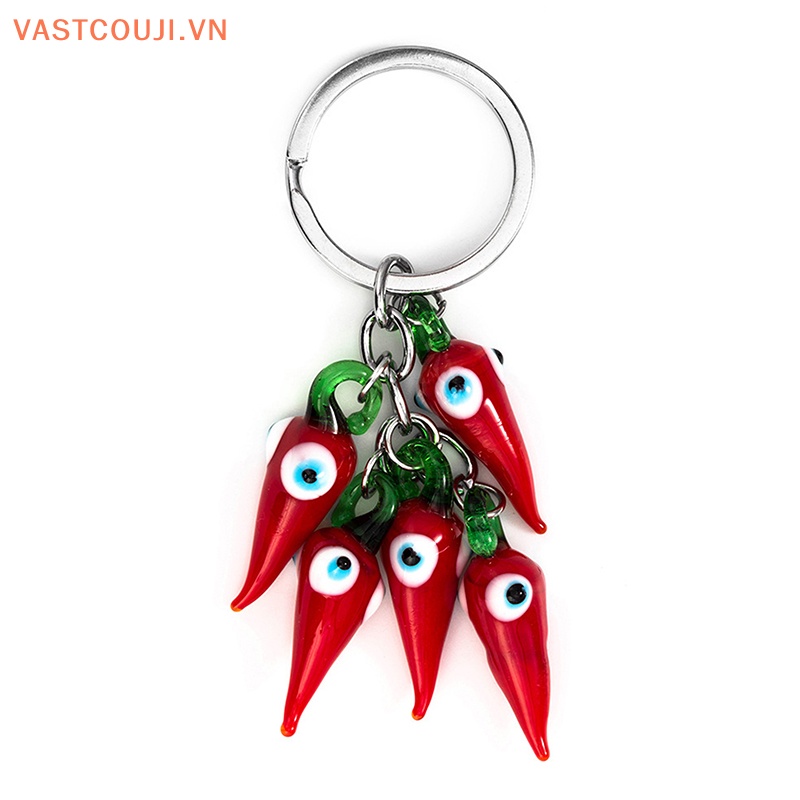 Móc Khóa Kim Loại Hình VASTJI Mắt Xanh Dương Sáng Tạo Thời Trang Cho Nam Và Nữ