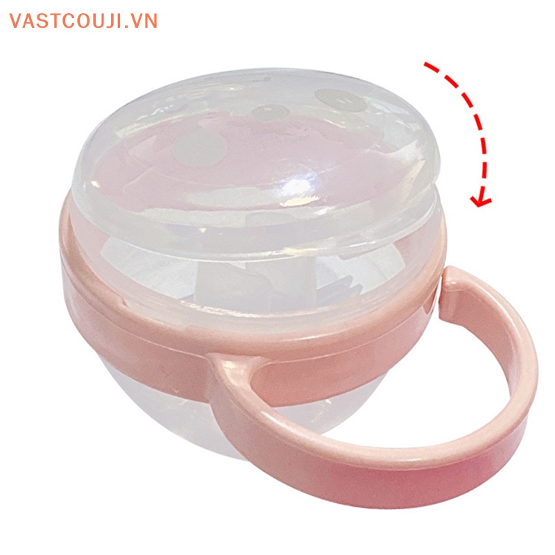 Núm Vú Giả Trong Suốt Chống Bụi Có Tay Cầm Tiện Dụng Cho Bé