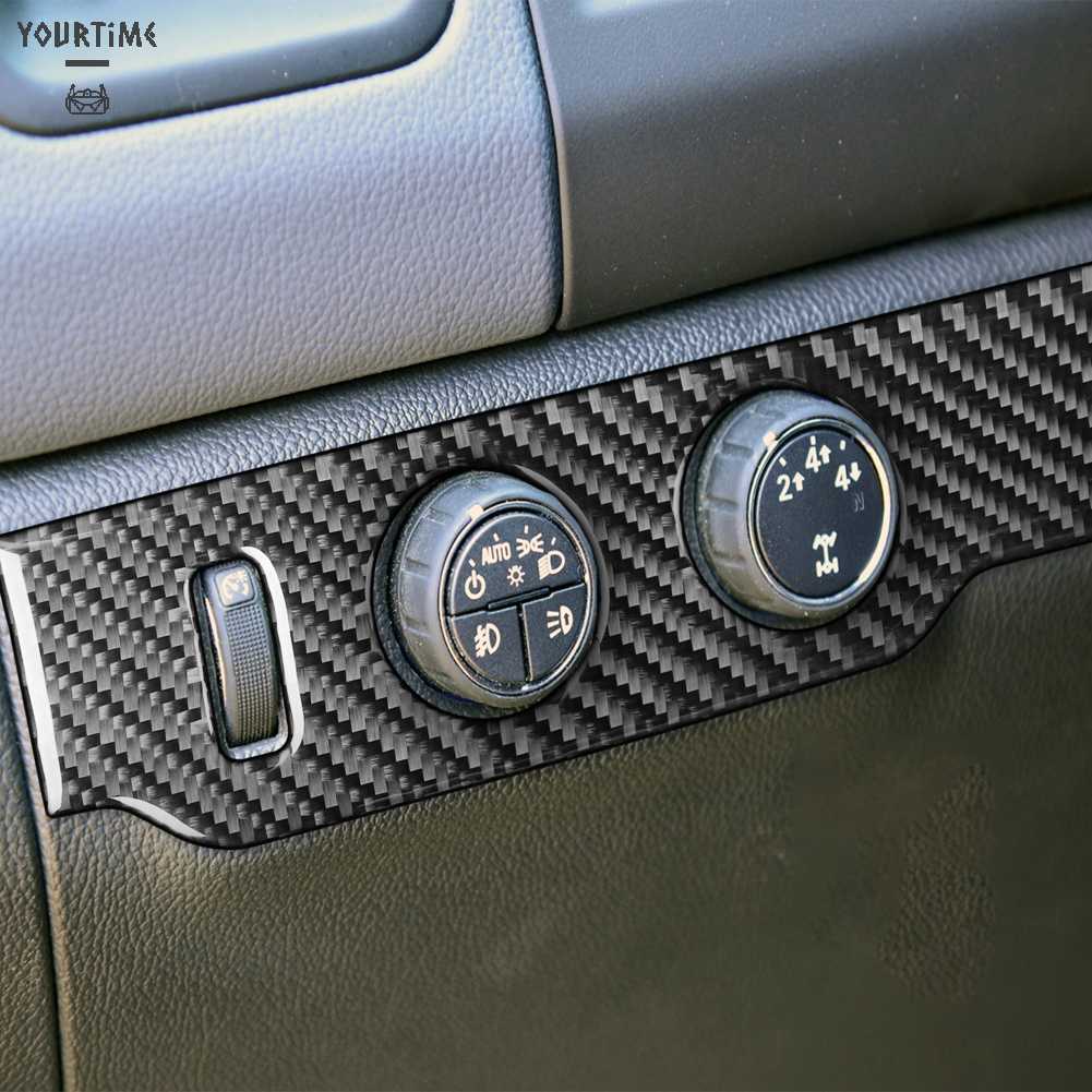 Bộ 2 Miếng Dán Trang Trí Nội Thất Xe Hơi Bằng Sợi Carbon Cho Colorado 2015