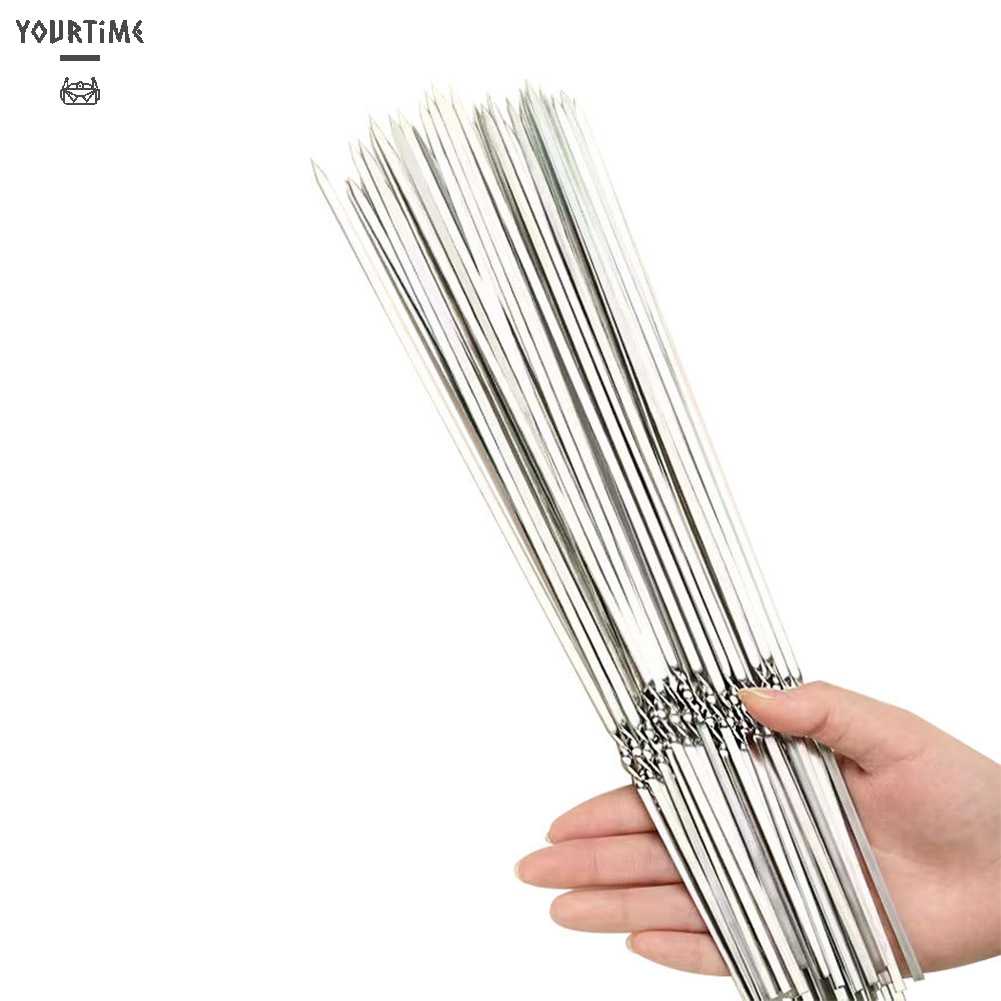 Bộ 20 Xiên Nướng BBQ Bằng Thép Không Gỉ Tái Sử Dụng Được