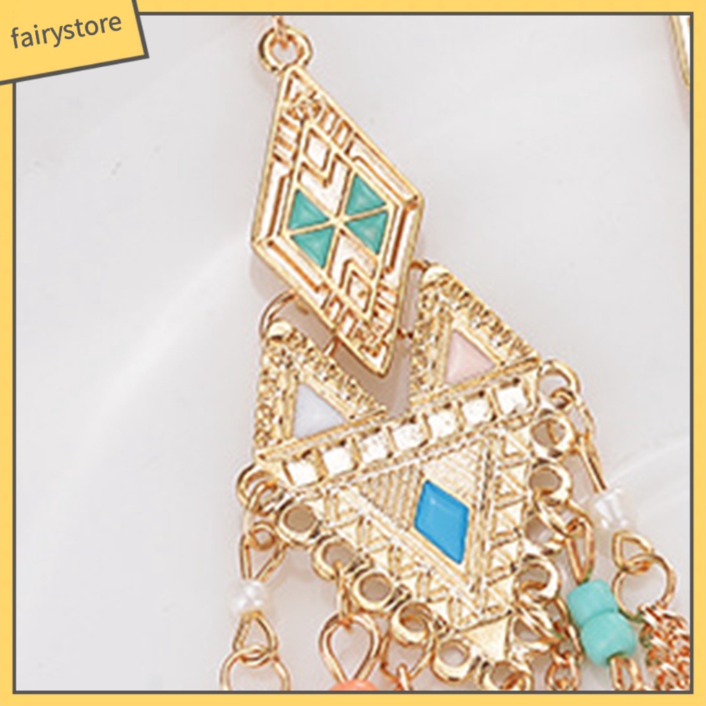 1 Đôi Bông Tai Tua Rua Đính Pha Lê Lấp Lánh