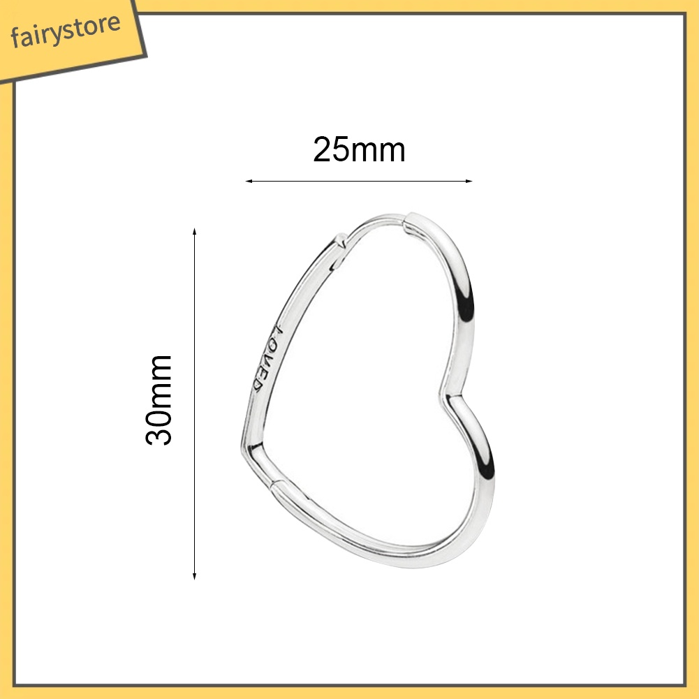 Bông Tai Kim Loại Hình Trái Tim Đơn Giản Thời Trang Dành Cho Nữ