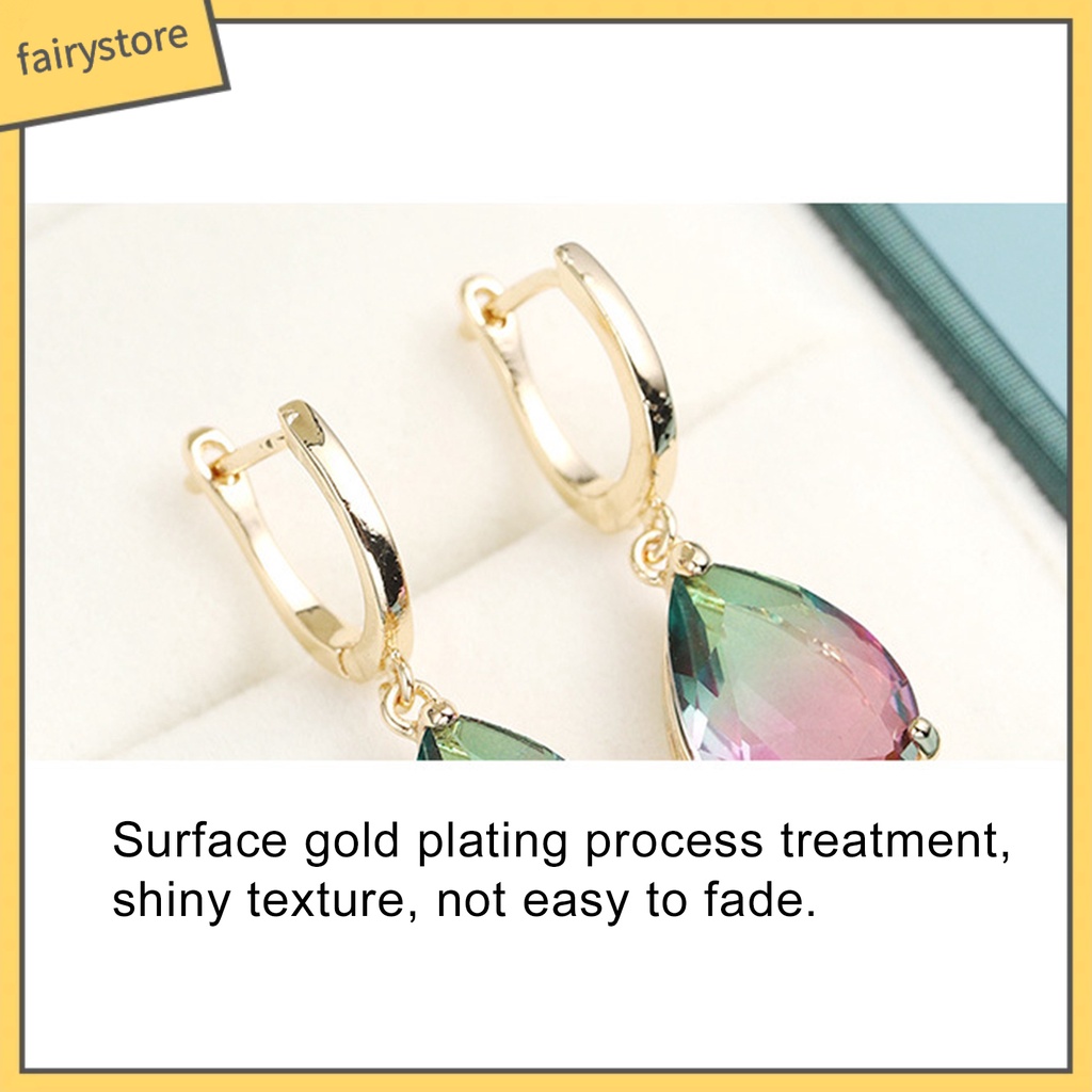 Bông Tai Hình Giọt Nước Đính Đá Thời Trang Dành Cho Nữ