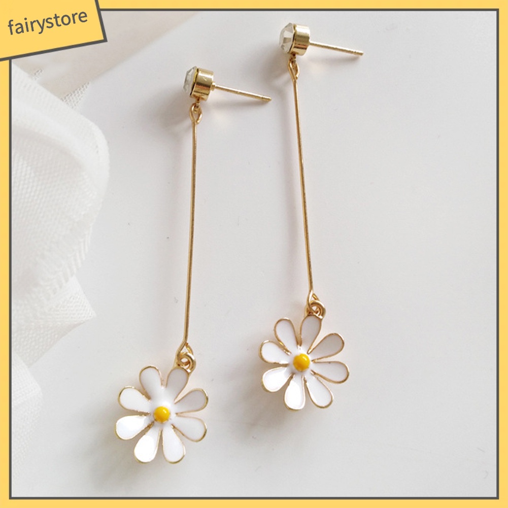 Bông Tai Hình Hoa Hướng Dương Tráng Men Ngọt Ngào Cho Nữ