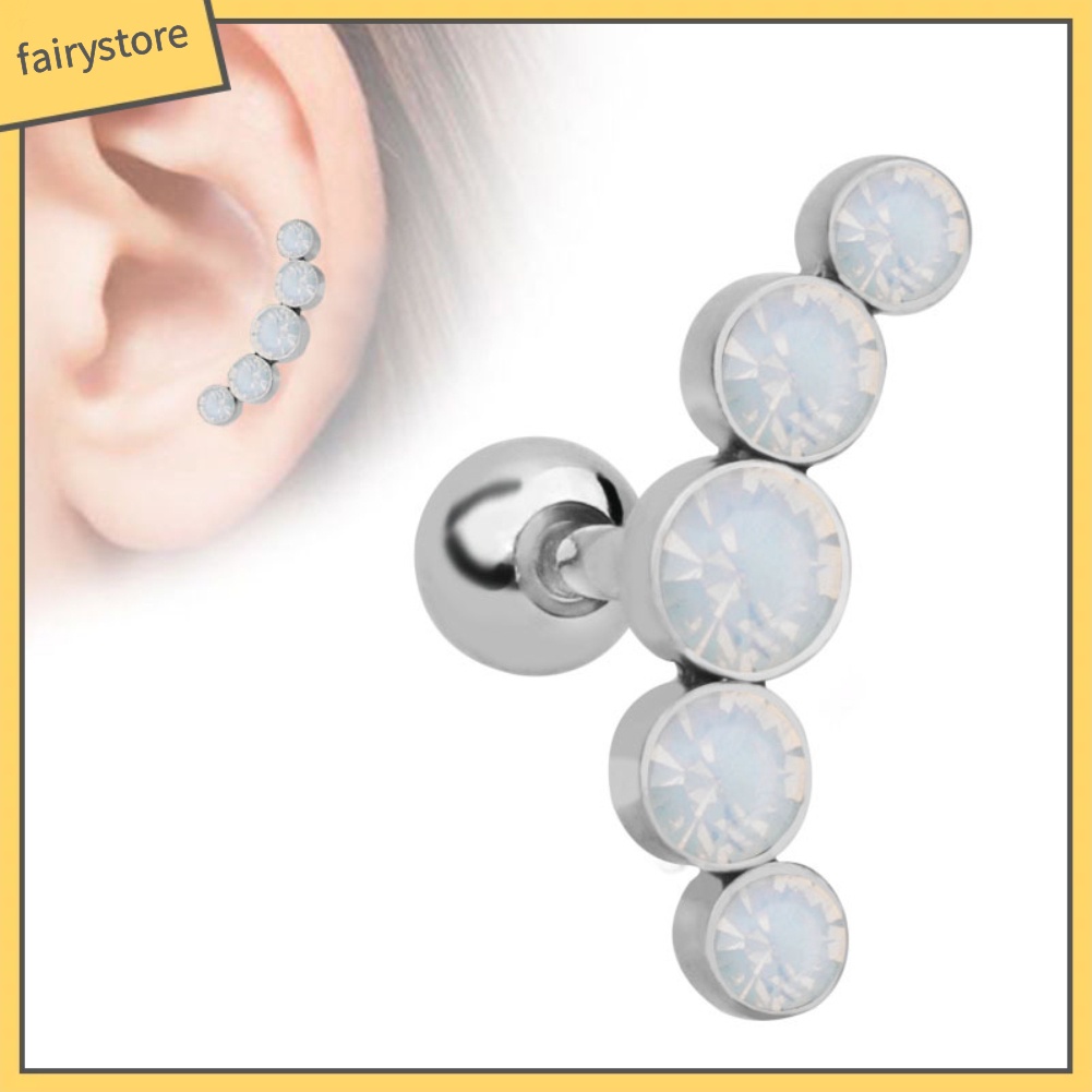 1 Khuyên Xỏ Vành Tai Đính Đá Thời Trang Nữ