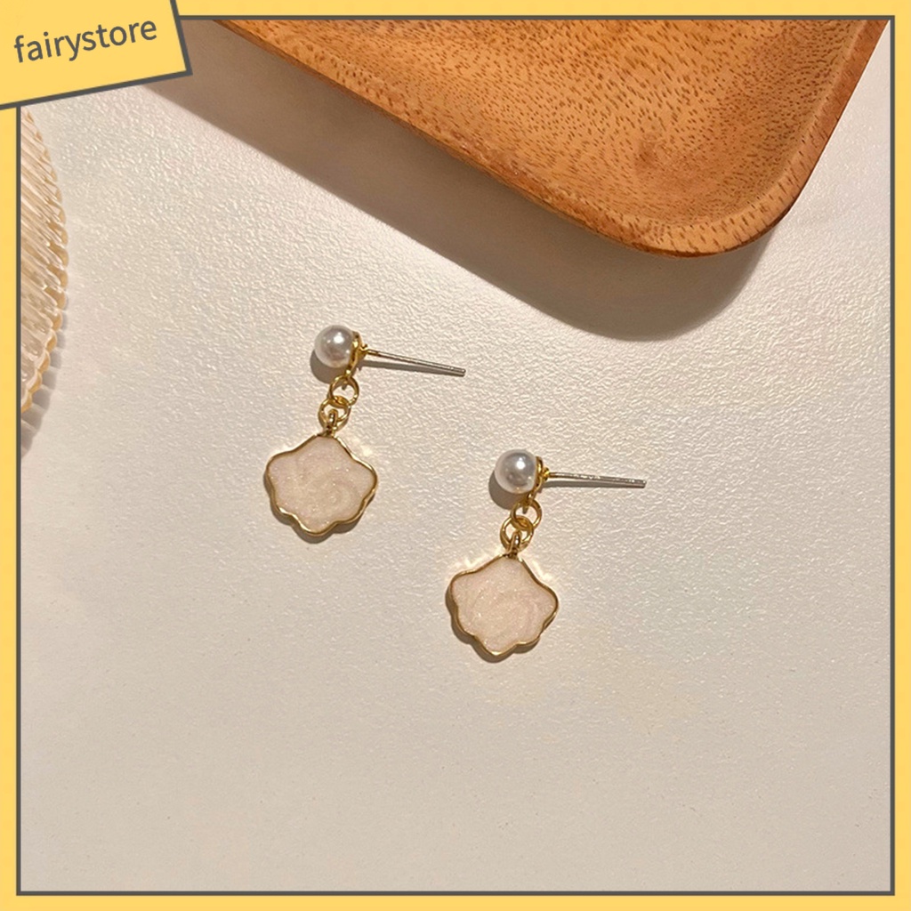 1 Đôi Bông Tai Hình Đám Mây Đính Ngọc Trai Giả Dễ Thương Dành Cho Nữ