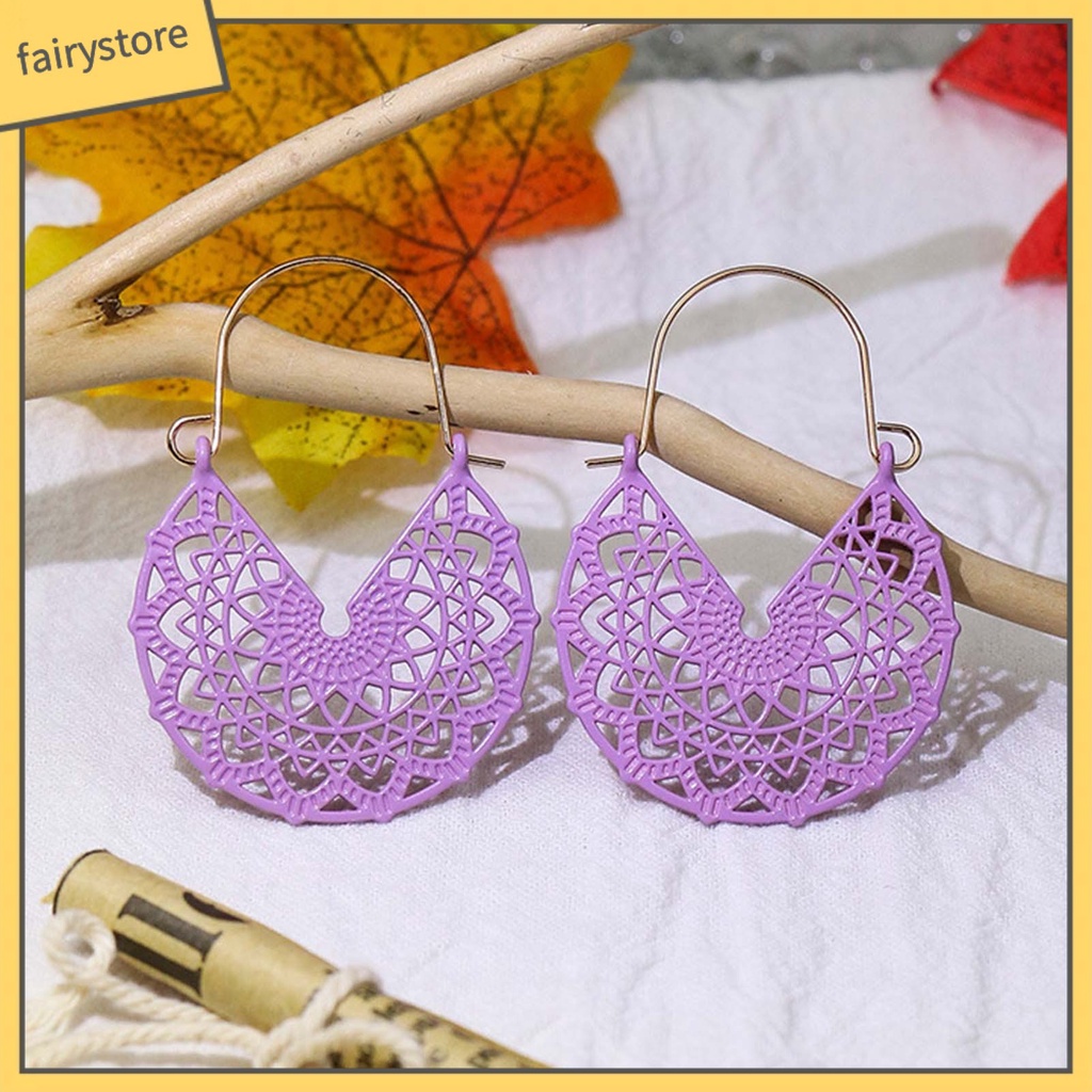 1 Đôi Bông Tai Hình Chữ V Phong Cách Vintage Dành Cho Nữ