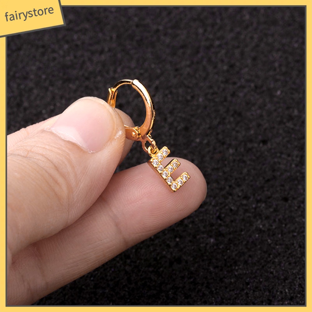 1 Khuyên Tai Tròn Đính Đá Thời Trang Cho Nữ