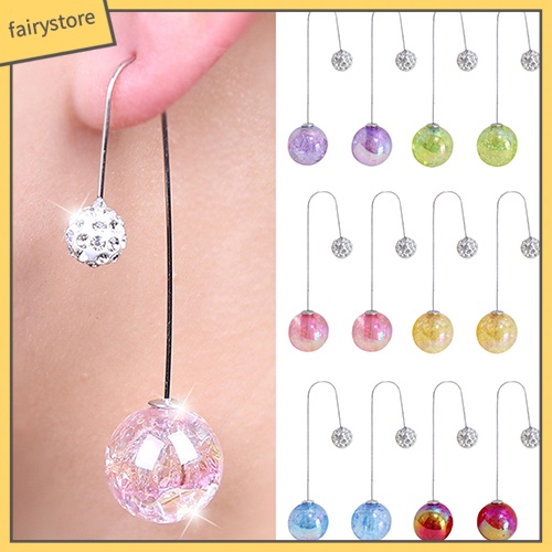 Bông Tai 2 Đầu Đính Ngọc Trai Giả Dáng Dài Thiết Kế Hình Chữ U Thời Trang Cho Nữ