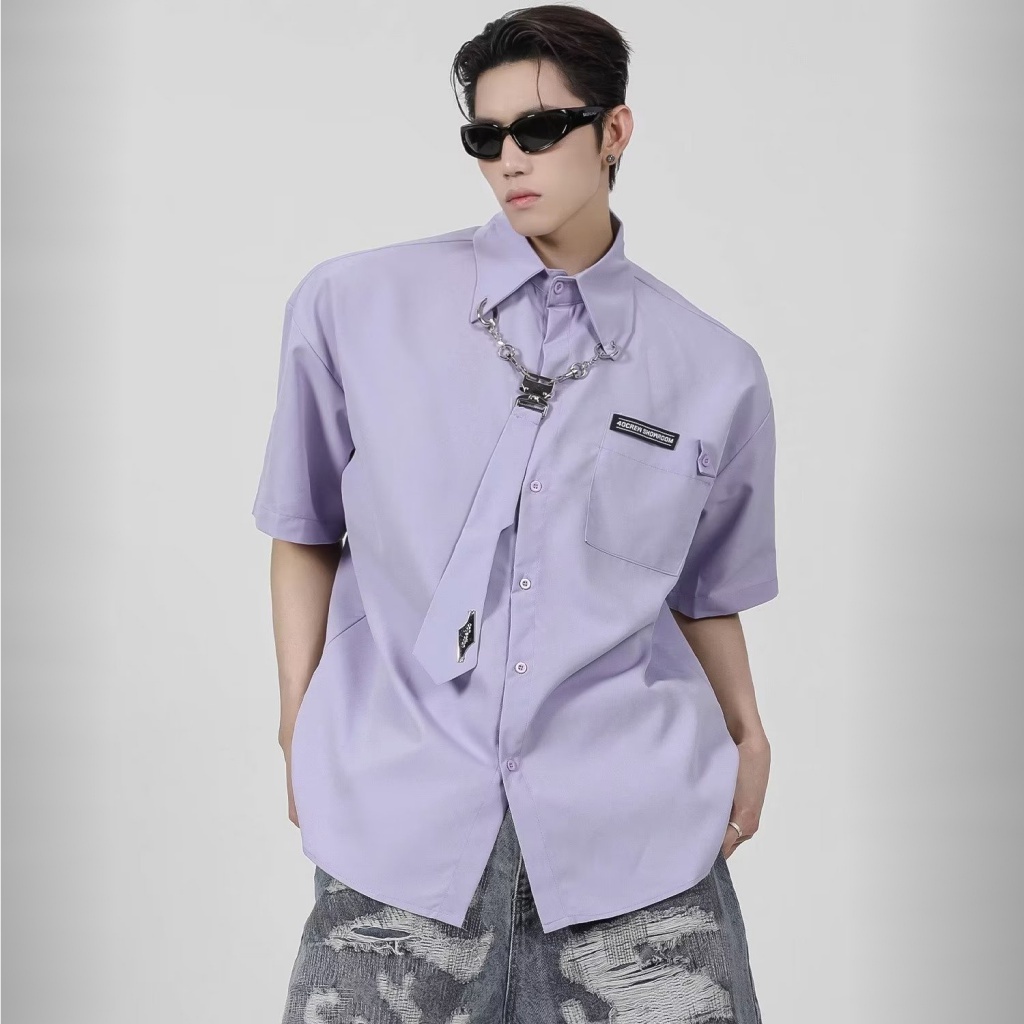 Áo Sơ Mi Ngắn Tay Nhiều Màu Sắc Thời Trang Mùa Hè Dành Cho Nam